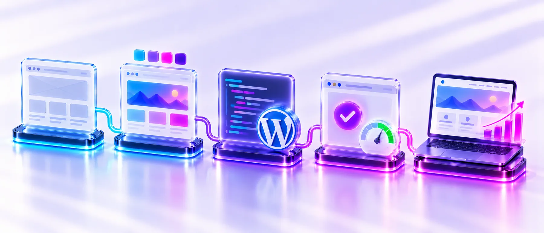 Петте етапа при изработка на сайт — структура, дизайн, разработка в WordPress, пускане и растеж